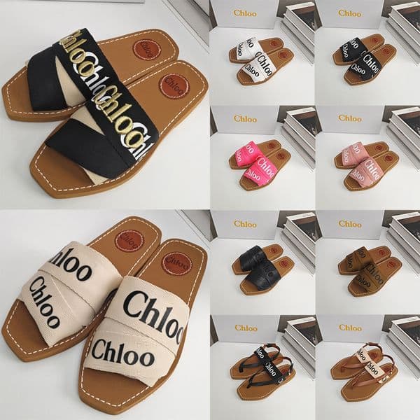 Designer Shoes Luxury Woody Slides Women Classic Letter Print Flat Slippers Casual Outdoor Beach Sandal Fashion Comfortable Soft Sole Ladies Summer Daily Wear Shoe