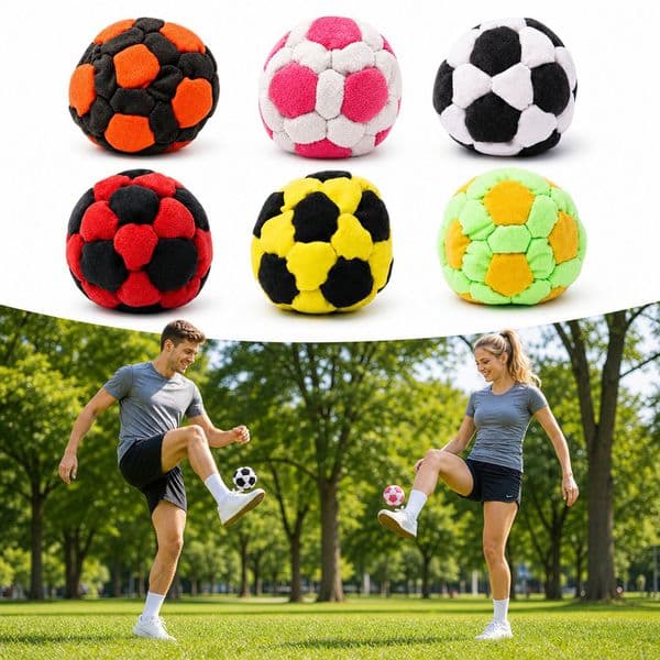 New Knitted Footbags Set Colorful Crochet Foot Bag Balls Adults And Beginners Small Kick Sack For Juggling Practice Indoor Outdoor Games By Sea