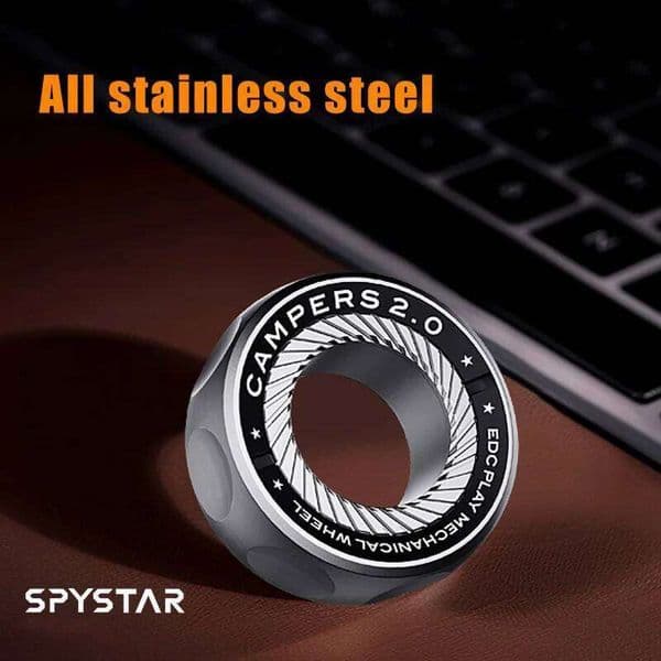EDC Metal Ratchet Rotating Ring Fidget Spinner Toy Stress - relieving Gift for Adults 26W0522
