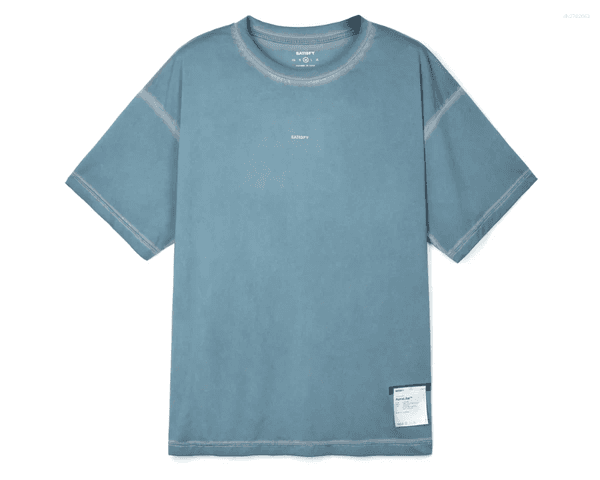 Men's T Shirts Running Batik Old Washed Basic Minimalist Aesthetics Sports Long Sleeve Short T-Shirt