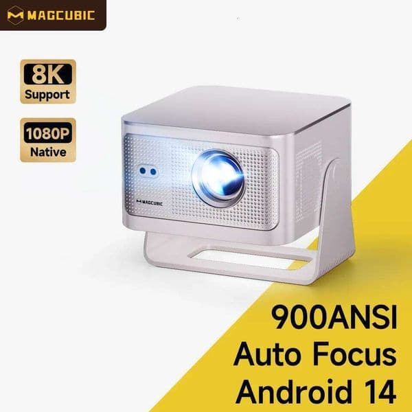 Magcubic Auto Focus Android14 4K Projector 900ANSI 8K Native 1080P HY350Max With Wifi6 BT5.4 16G Allwinner H726 Portable Outdoor 26L0522