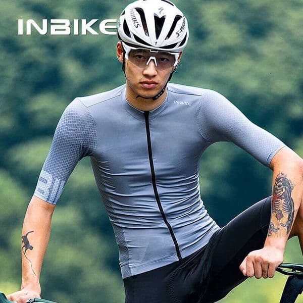 INBIKE Short Sleeve Man Summer Road Cycling Jersey Clothes For Men MTB Mountain Bicycle Sportswear Male Clothing 26Y0522