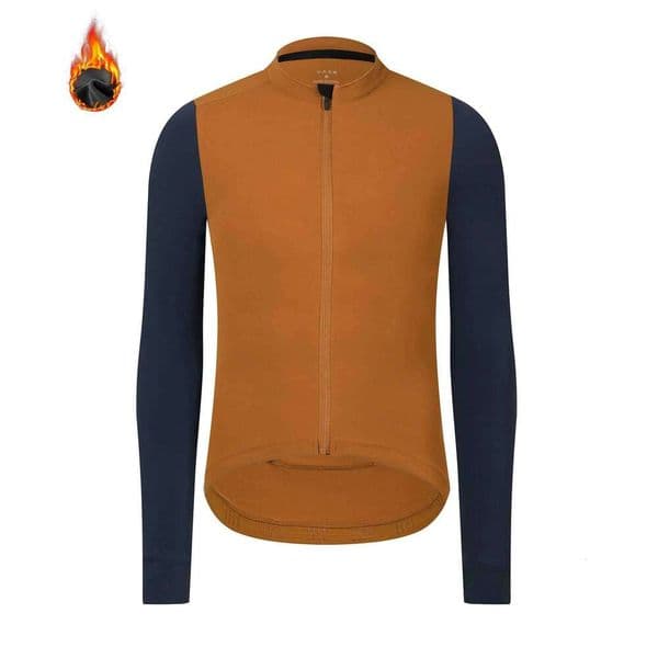 Rsantce 2024 Winter Thermal Fleece Cycling Jersey Top MTB Bike Outdoor Men's Bicycle Clothing Long Sleeve Shirt Uniform 26Y0522