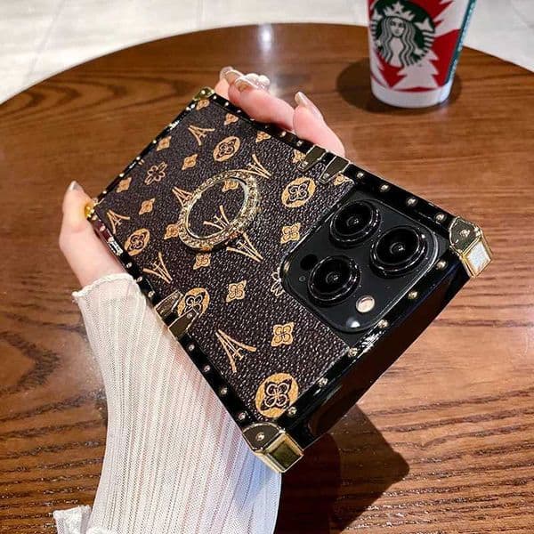 Luxury Leather Phone Case For iPhone17 16 14 13 12 15 Prax Plus Holder CoverJ260522
