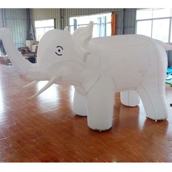 wholesale Inflatable Bouncer For Rental Business Wholesale Inflatable White Animal Model Elephant Mascot Balloon With Free Air Blower For Advertising