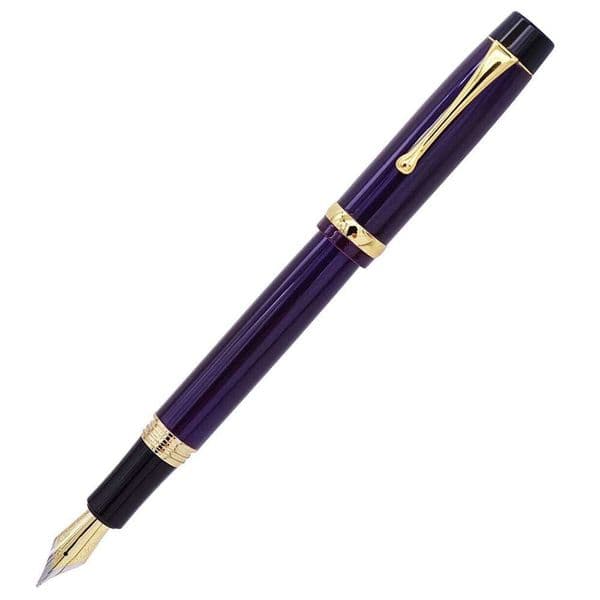 Jinhao 15 Noble Purple Fountain Pen Medium Nib 0.7mm with Converter Metal Luxurious Ink Pens for Office,business,home,school 26Y0522