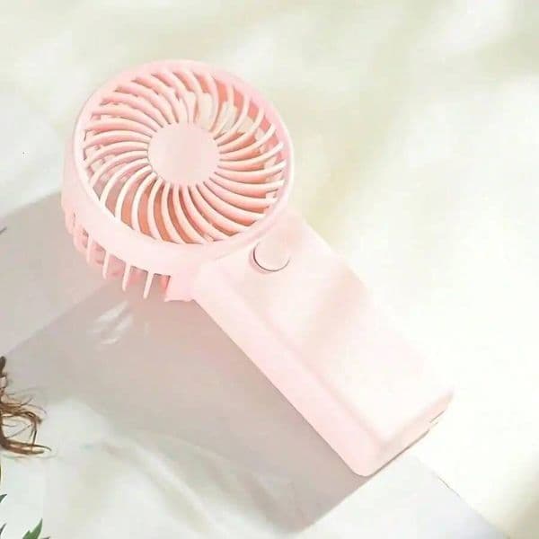 1Pc Mini Handheld - Portable Lightweight Battery-Powered Cooling Fan With High-Speed Quiet Operation, 4 Colors