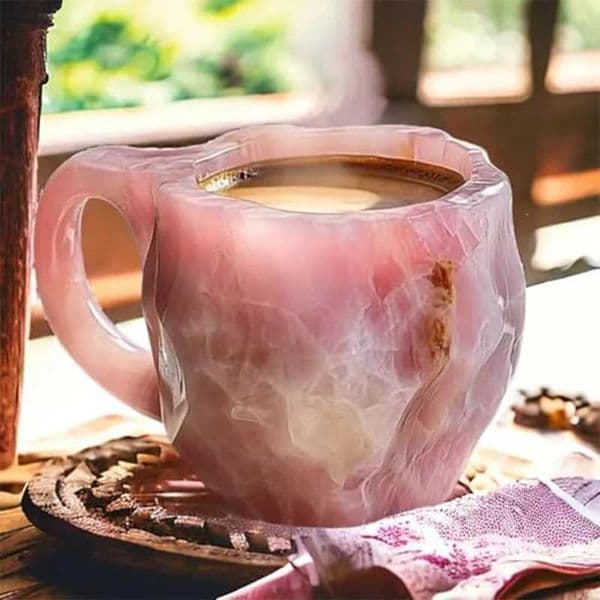 Natural Resin Mineral Crystal Coffee Cup Colorful Large Capacity Tea Cup Agate Crystal Cup Office Household Water Cup Gift T260520