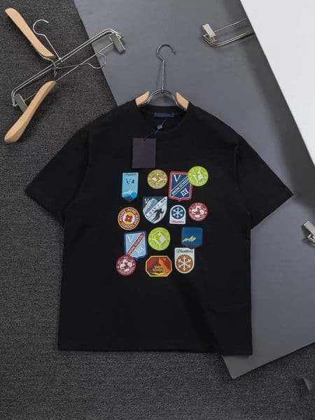 Mens T-Shirts men t-shirt mens and womens shirt letter printed round neck black and white short slved t-shirt mens oversized t-shirt 888 S260526WHLK
