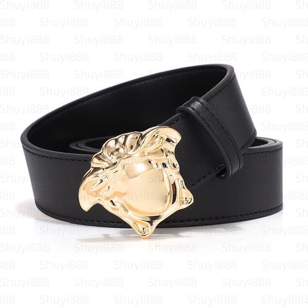 designer mens belt for womens belt head smooth buckle 38mm ceinture leather belt designer man belts size 105cm-125cm girdle waistband with box