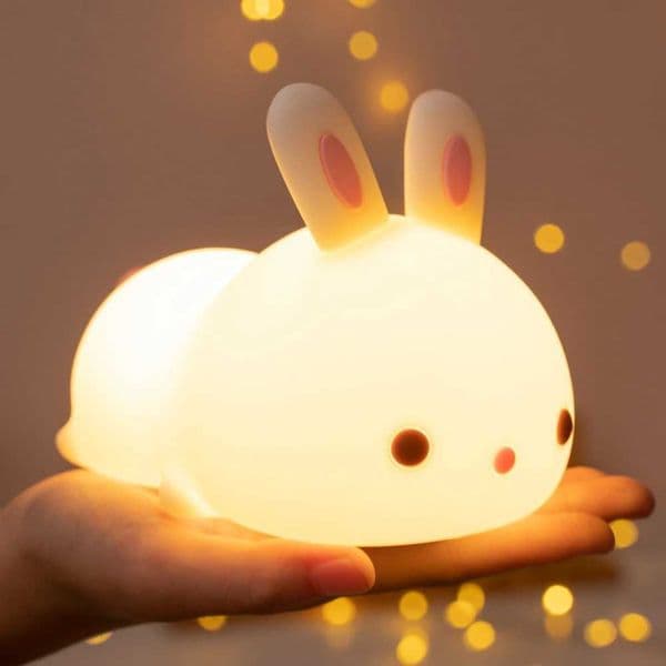 Cute Rabbit Night LightTouch-Control Table LampTimed Bedside LampIdeal for Home DecorBest Gift for Easter or Graduation M260522