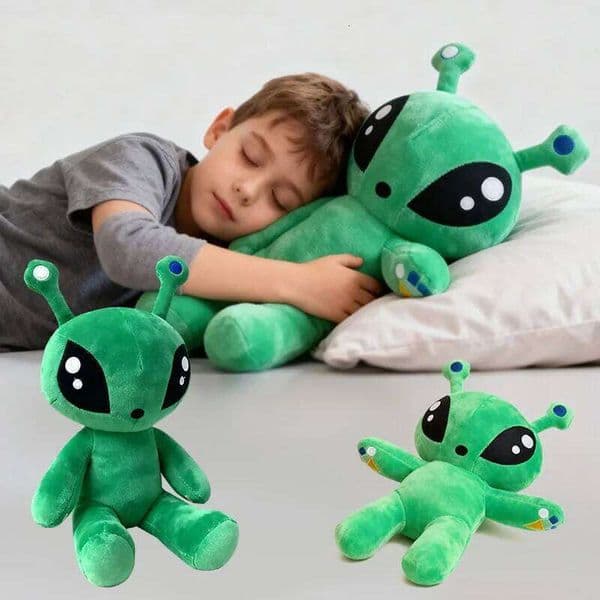15/35CM Green Alien Kawaii Plush Toys Cute Soft Stuffed Pillow Doll Cartoon Anime Dolls for Kid Birthday Christmas Gift J260522