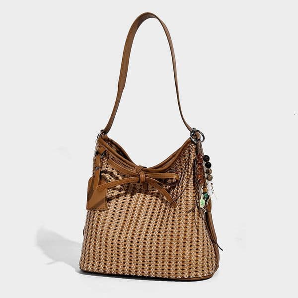 TAURUSCIAGA 2026 Summer New Hollow Out Straw Tote Bag Minimalist Casual Large Capacity Women Holiday Beach Shoulder Handbag