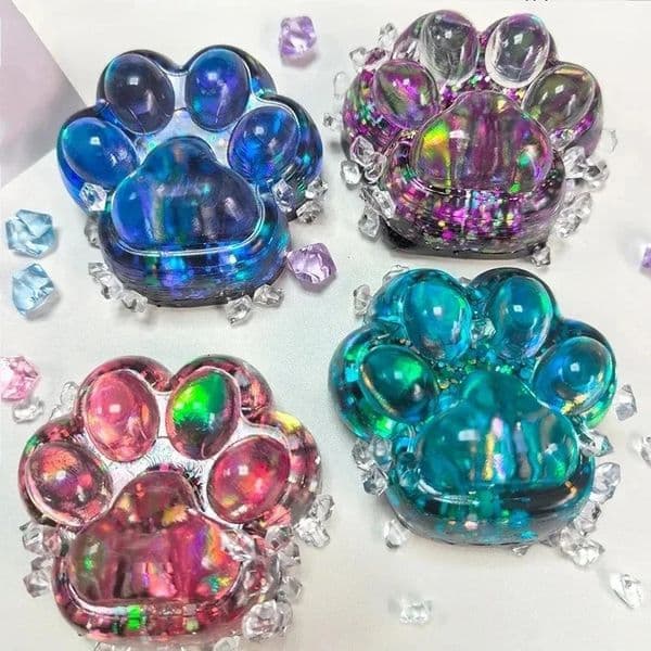 Taba Squishy Cat Paw Squeeze Toys Kawaii Sticky Squishies Fidget for Birthday Party Favors Novelty Things Kids Adults w260522