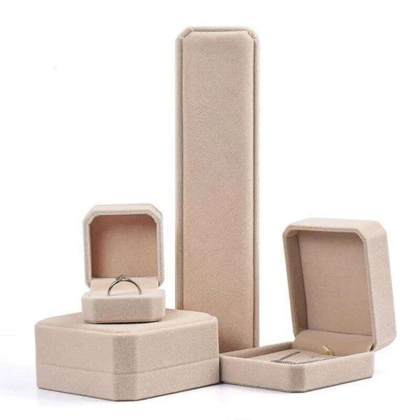 Fashion Velvet Ring Earrings Necklace Bracelet Storage Organizer Box Jewelry Display Case Holder Gift Packaging 26W0522