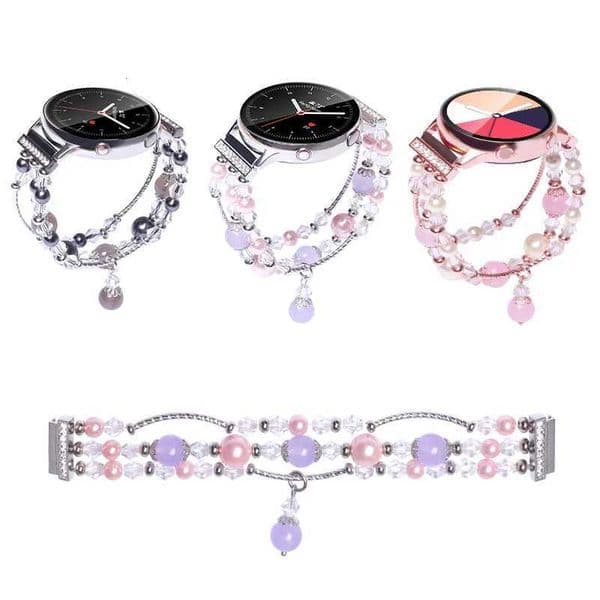 Watch Band for Galaxy Watch Active 2 Strap 44mm 40mm Jewelry Bead 20mm Wen Bracelet for Gear Sport GT 2 42mmJ260522