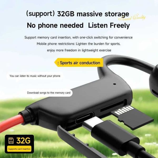 2026 Bone Conduction Headset Bluetooth 54 With Mic Waterproof Exercise Fitness Wireless Swimming Sports Headphone New C2605221