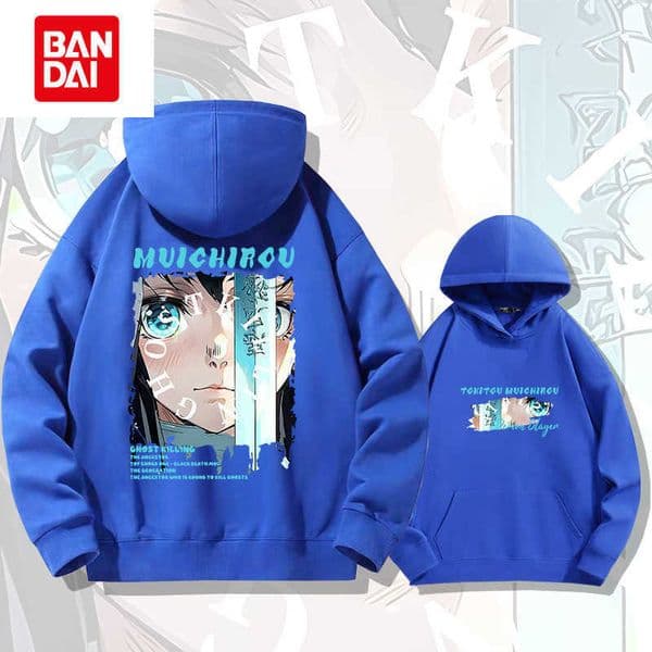 Anime-style two-dimensional hooded pullover sweatshirt for men autumn youth trendy brand loose-fitting drop-shoulder long-sleeved clothing jacket L260522ZGDN