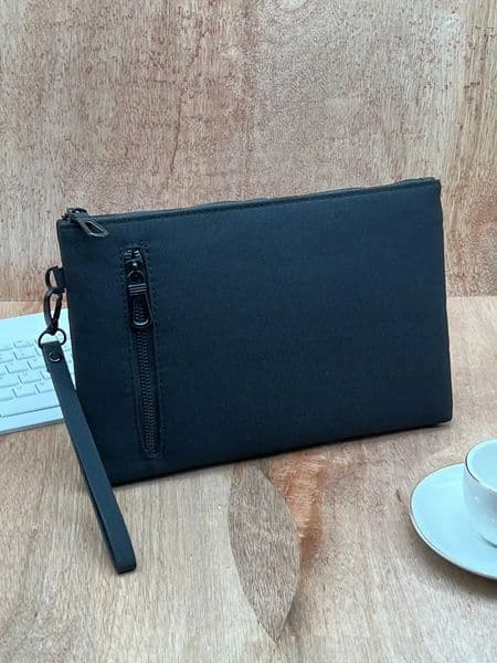 Business Simple Bag Fashion Casual UltraThin Portable Zipper Wristlet Cell Phone Handbag Armpit Mens Clutch 260522