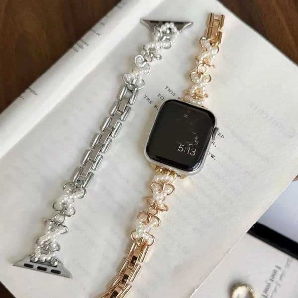 Wen Stainless steel Band for Watch tra 2/1 49mm 10 9 8 7 42mm 46 44 45mm Pearl Strap For IWatch 6 5 4 SE 38 40 41mmJ260522