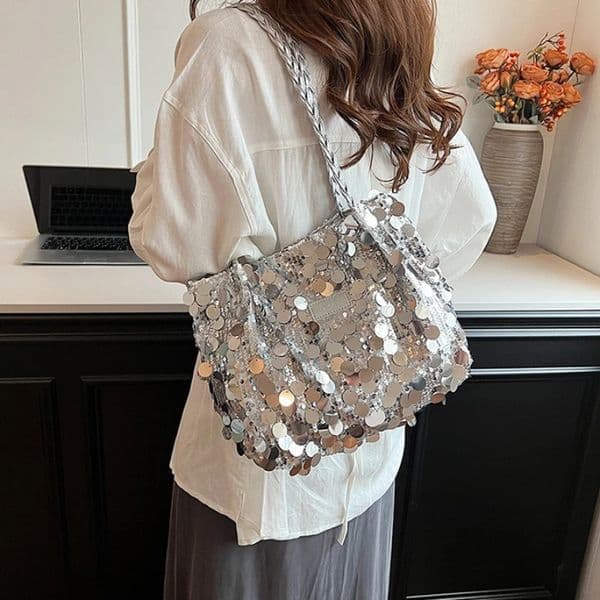 Large Capaci Glitter Underarm Bag Summer Versatile Handbag Single Oulder Bag Iny Sequin Bag Trendy Ular Sle 260522