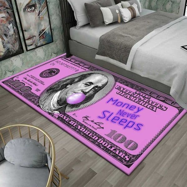 Colorful Dollar Money Theme Runner Rug Living Room Sofa Bedside Non-slip Rug Bedroom Beside Runner Rug Fashion Home Decor X260522