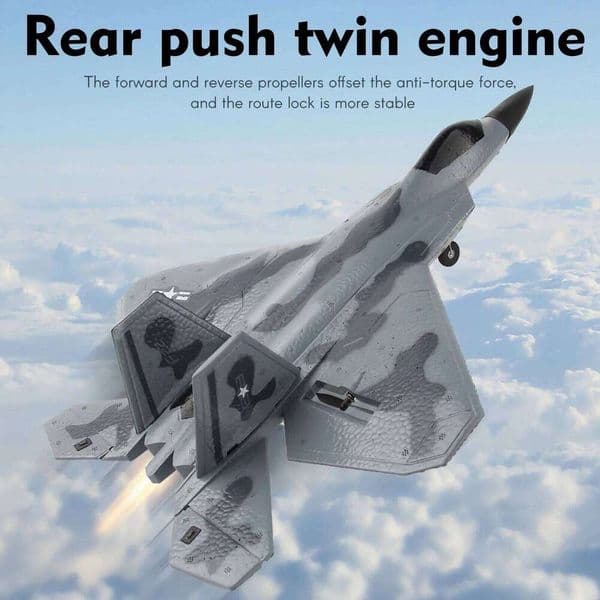 F22 Fighter Series FX-622 Fixed-wing Foam Dual-aisle RC Airplane Model Toy for Children's Gift 26Y0522