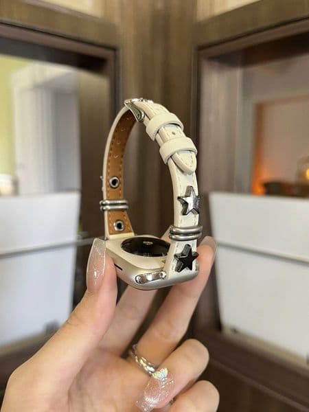 Leather Loop star For Watch band wen tra 11/10/9/8/7/6/5/4/3/2/1 SE 38mm 40mm 41mm 42mm 44mm 45mm 46mmJ260522