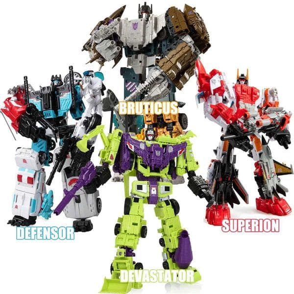 HaiZhiXing Defensor Bruticus Superion Devastator IDW 5IN1 6 IN 1 HZX 30CM Transformation Robot Toys NO BOX Sets Action Figure C260522