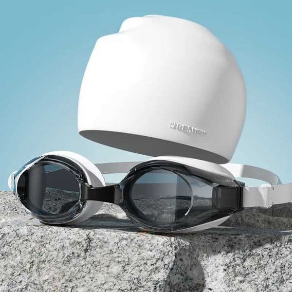 Swimming Goggles Cap Adult HD Anti-fog Swimming Goggles Set Waterproof Silicone Swim Glasses Anti-UV Swim Eyewear L260522 L260522