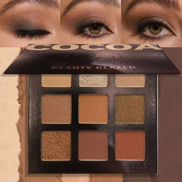 Beauty GLAZED Eyeshadow 9 Color Shimmer Matte Longlasting Waterproof Palette Makeup 26L0522