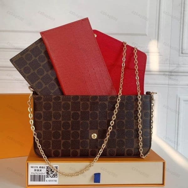 5A Luxury Designer Bag High Quality 3pc/set Multi FELICIE POCHETTE Chain Bags Handbags bag Crossbody Purse Fashion Women Shoulder Bags Lady Tote Bag