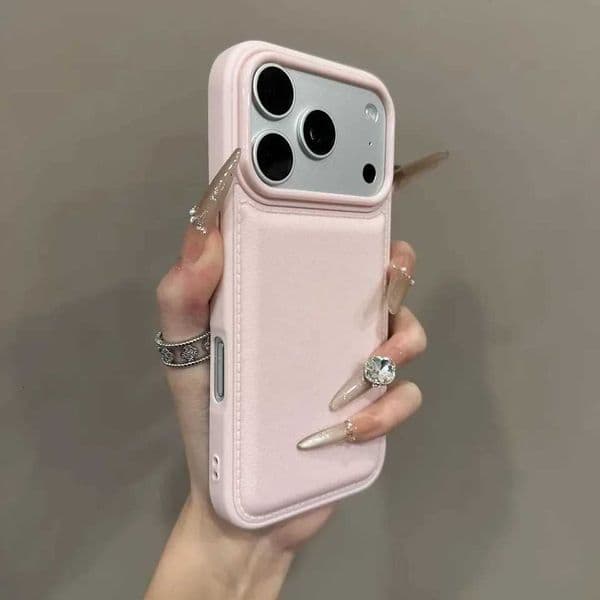 Korean ins White and e Bge Leather Phone Case For iPhone 17 AIR 16 15 14 13 12 11 Pro MAX Plus Y2K Shockproof CoverJ260522