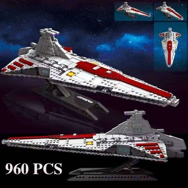 960pcs High-tech Moc Venator Attack Cruiser Fighter Destroyer Brick Technical Model Building Star Blocks Space Ship Toys 26Y0522