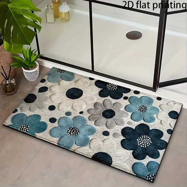 Beautiful Floral Floor Mat and Vacuum Carpet At The Home Use Welcome Mat for Kitchen Living Room Bedroom Kitchen Entrance Carpet X260522