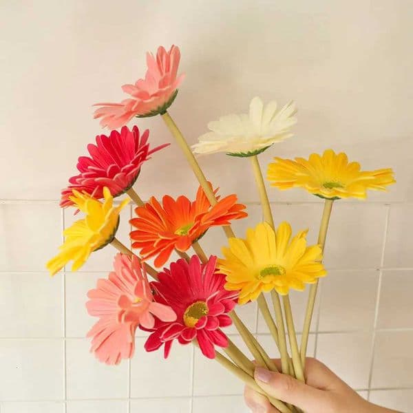385cm PU Artificial Gerbera Artificial Flowers Wedding INS Style Home Decoration Fake Flowers Wedding Decorations L260522