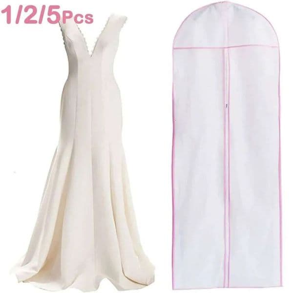 2026 perfume 1/2/5Pcs 180Cm Wedding Dust Cover Hanging Bridal Garment Dress cologne Suit Coat Home Storage Bag For Clothes Free Shipping 9