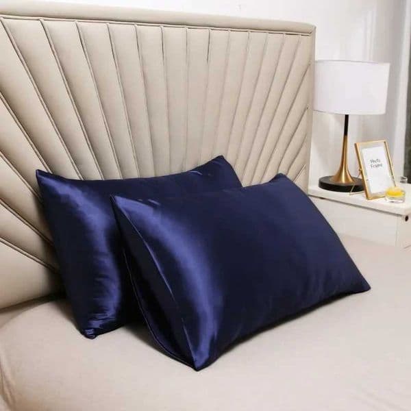 Pillow Case 2-piece Pure Emulation Silk Satin case ice-cold Comfortable Cover case For Bed Throw Double CoversL260522