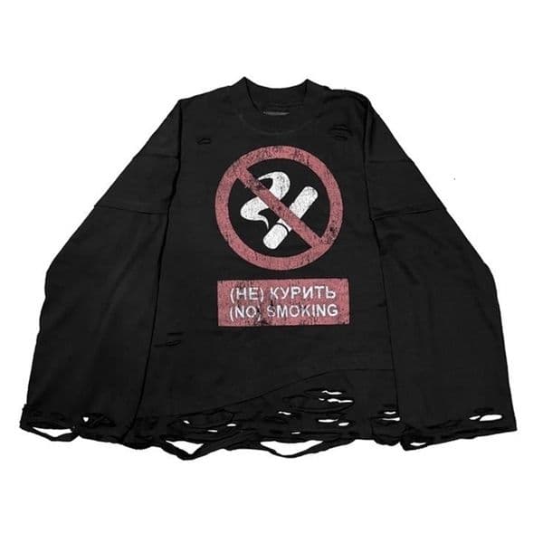 Streetwear Harajuku Hip Hop Ripped Long Sleeves Y2K Cigarette Graphic Print Tops Gothic Fashion Round Neck Sweatshirt Men Women 260509CJ