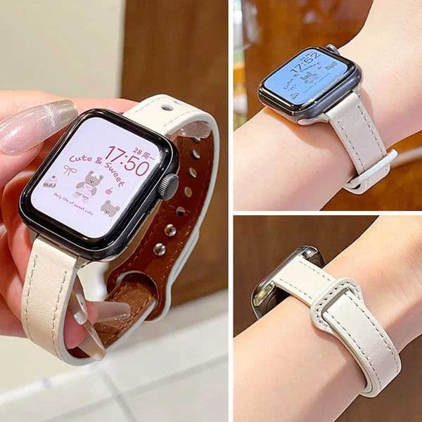 Skin-friendly leather strap for Watch Bands 40mm 41mm 42mm 44mm 45mm 46mm Brecelet Correa iWatch Series 11 SE 10 9 8 7 6 5J260522