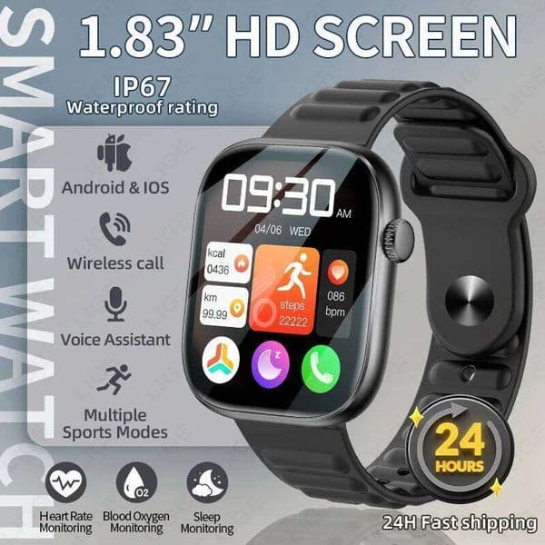 LIGE New Smart Watch Men Women Outdoors Sports Fitness Heart Rate Bluetooth Call IP67 Waterproof Smartwatches Health Monitoring