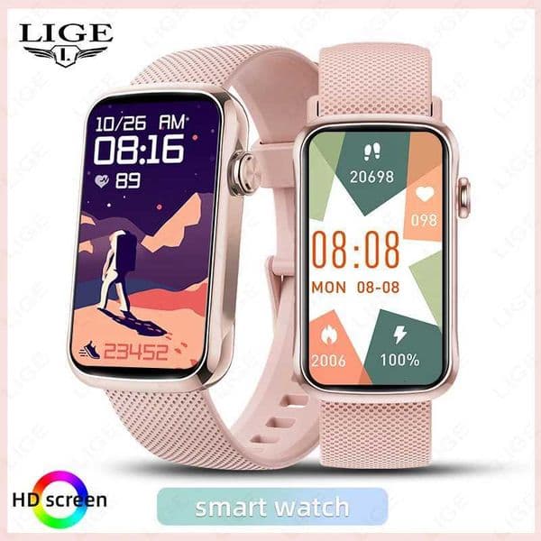 LIGE Women Smart Bracelet Men Smartwatch Ladies Heart Rate Blood Oxygen IP68 Waterproof Sports Smart Band Watch For Android IOST260522