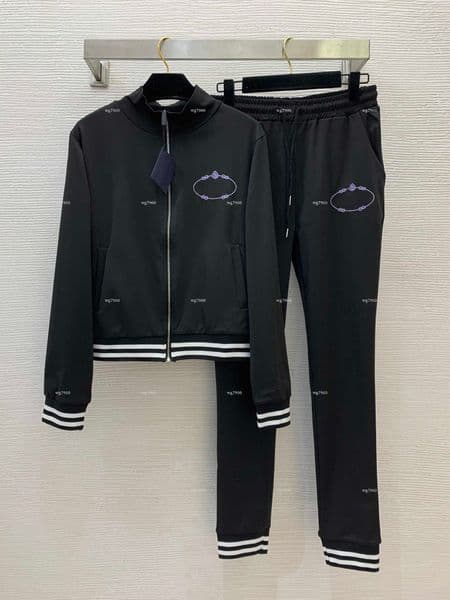 Top women jacket girls tracksuit designer clothes women zipper thin jacket top+elastic waist and ankle sports pants A798X16N032