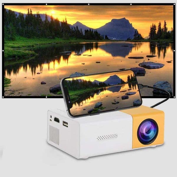 New Ultra High Definition for Bedroom, Smart Home Cinema, Wall Projector with Mobile Phone Connection, Mini Porta 26L0522