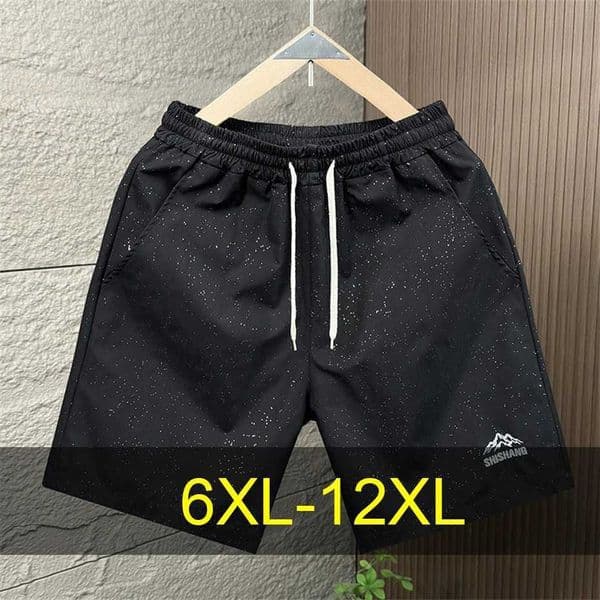Summer Shorts Men Plus Size 10XL 12XL Hawaiian Beach Shorts Stretch Male Fashion Casual Elastic Waist Short Pants Z260522