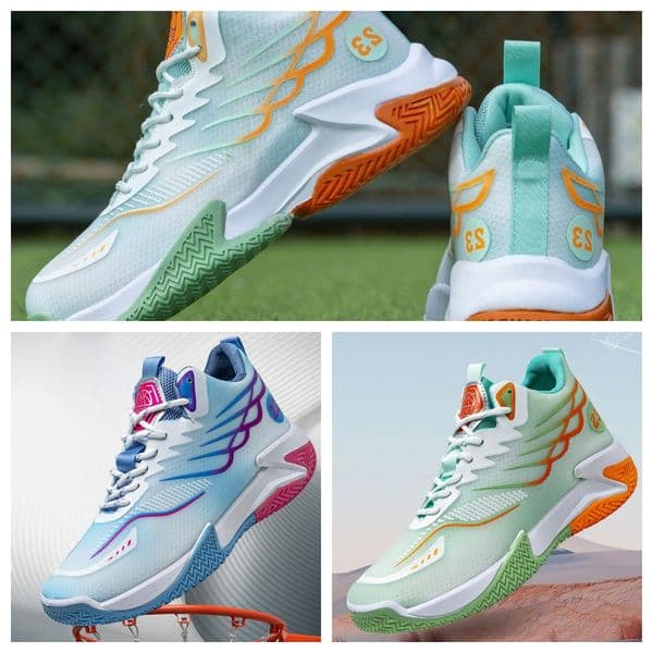 2026 Trendy Gradient Basketball Shoes For Men Lightweight Breathable Anti Slip Wear Resistant Sports Sneakers For Basketball Court And Casual Wear