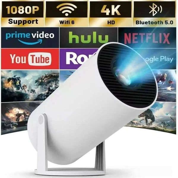 KaiAqua Projector 4K Dual Wifi6 260 ANSI Allwinner BT5.0 1080P 1280*720P Home Cinema Outdoor portable Projetor 26L0522