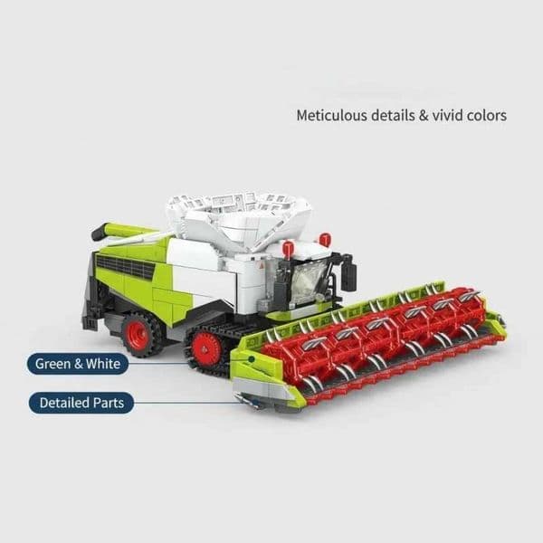 Green Wheat harvester Building Blocks Set Suitable for 14 Challenging Assembled Model Home Decoration Gift Z260522
