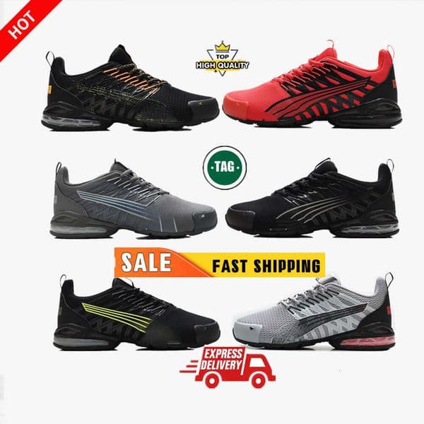 Designer sports shoes Voltaic Evo running shoes wear-resistant breathable casual sports shoes gas cushioning fully knitted FG nail football shoes.size 36-46