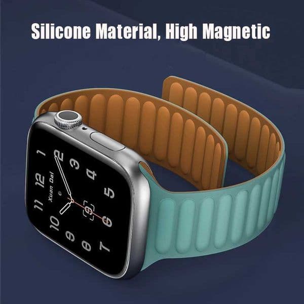 Silicone Link strap for watch band 44mm 40mm 45mm 41mm 46mm 49mm Magnetic Loop bracelet iwatch series SE 7 8 9 tra 2 10J260522